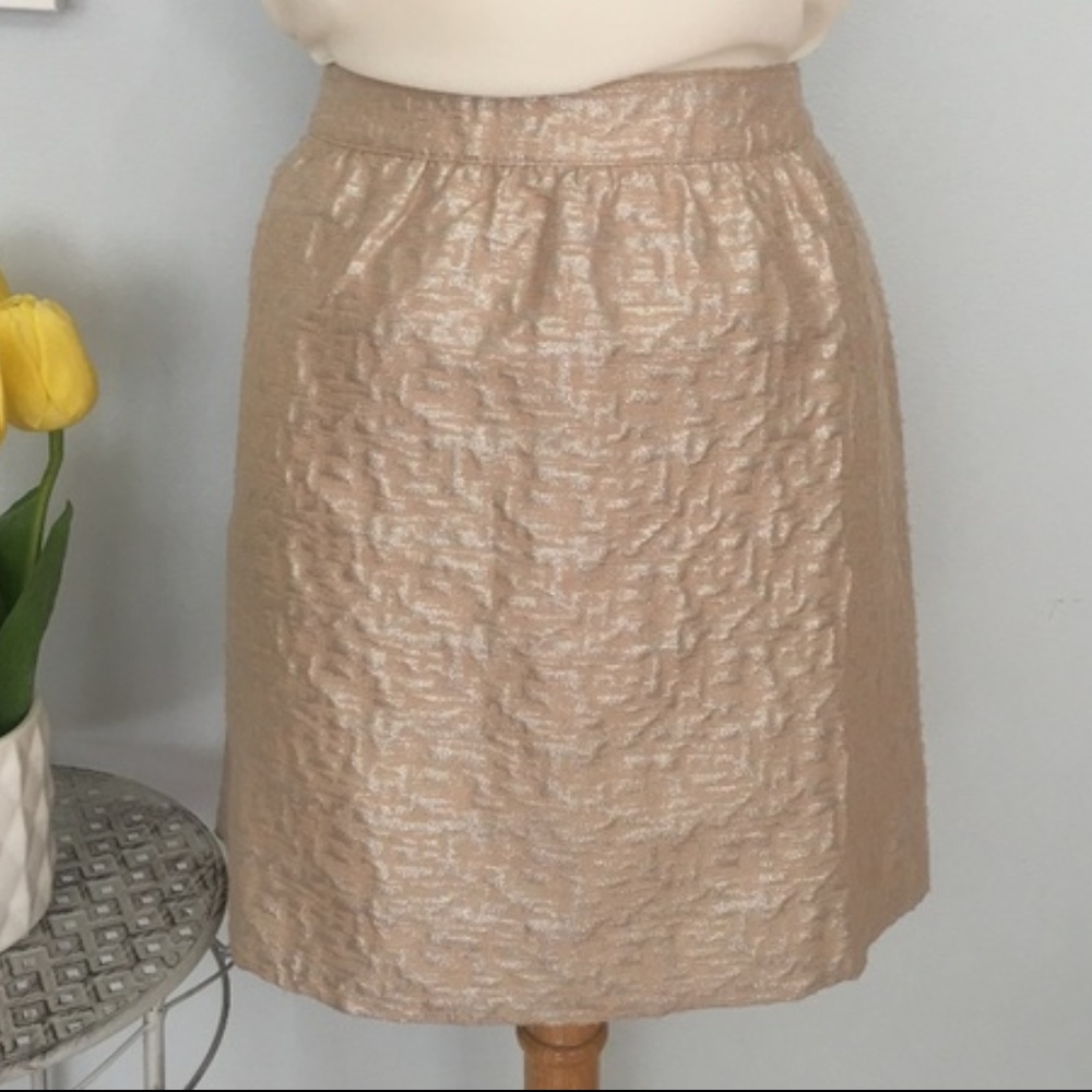 Ann Taylor LOFT | Metallic Jacquard Skirt